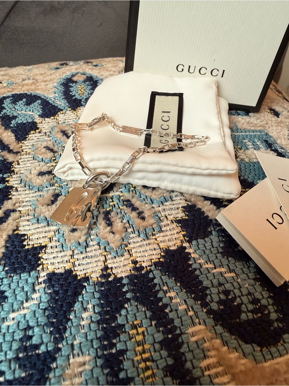 🔥EUC Gucci Sterling Silver Double G Stretch Charm Bracelet Italy🔥 - Picture 9 of 15